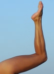 Hot blonde flexible nudist