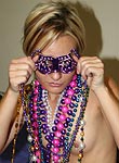 Teen girl in beads