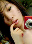 Cute asian teens posing