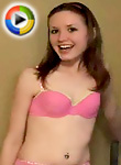 Adorable Angela pulls her panties aside and finger fucks herself