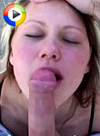 Horny amateur sucks on her boyfriends cock and he plays with her tits