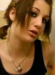 Slutty little emo chick flashing her hot goth pussy and teen titties