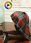 Sana schoolgirl cutie in a miniskirt and thigh high socks
