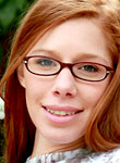 Redhead teen shows pink