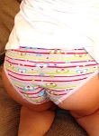 Striped cotton teen panties